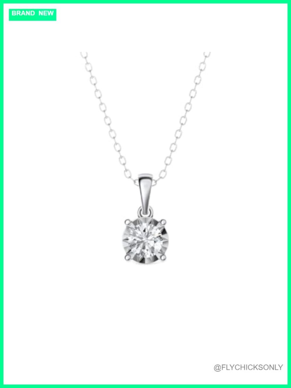 0.50 Cttw Lab Grown Diamond Pendant Necklace 925 Sterling Silver 18"